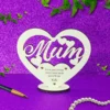 Personalised Mum Wooden Heart Plaque