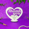 Personalised Thank You Wooden Heart Plaque